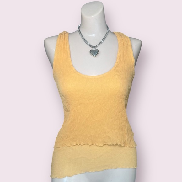 Winter Kate Tops - Vintage 90s Y2K Pastel Orange Silk Flowy Fairy Boho Top
